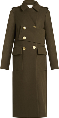 Tibi Double-breasted wool-blend trench coat