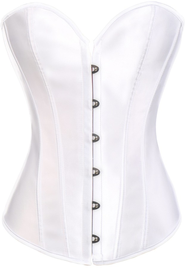 Kiwi Rata KiwiRata Sexy Women's Satin Plain lace up Trim Bustier