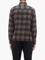 Thumbnail for your product : Officine Generale Sol Checked Brushed Cotton-twill Overshirt - Black Grey