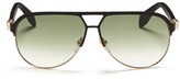 Thumbnail for your product : Alexander McQueen Flat brow bar wire aviator sunglasses