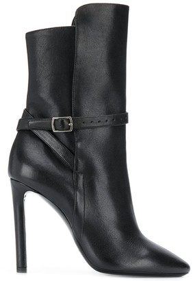 Saint Laurent High-Heeled Pointed Ankle Boots