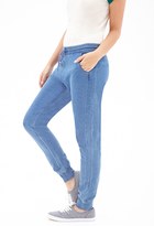 Thumbnail for your product : Forever 21 Drawstring Denim Joggers