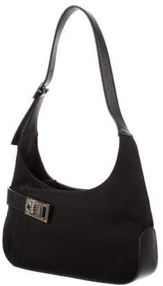Ferragamo Leather-Trimmed Mini Bag
