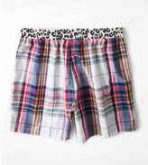 Thumbnail for your product : American Eagle AE Plaid Leopard Trim Boxer