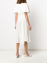 Thumbnail for your product : Alexander McQueen Draped Sleeve Asymmetric Hem Dress