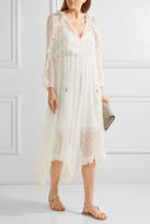 Thumbnail for your product : Zimmermann Divinity Lace-trimmed Embroidered Silk-georgette Midi Dress