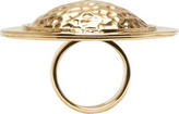 Thumbnail for your product : Chloé Gold Oversize Hammered Shield Ring