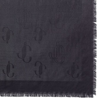 Jimmy Choo monogram-pattern Silk Scarf - Farfetch