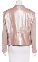 Thumbnail for your product : St. John Leather Structured Jacket w/ Tags