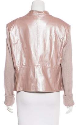 St. John Leather Structured Jacket w/ Tags
