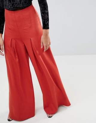Missguided Pleated Wide Leg Pants
