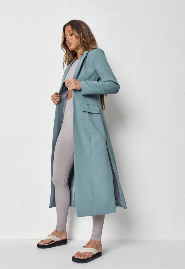 blue duster jacket