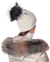 Thumbnail for your product : Moncler Fur-trimmed wool beanie
