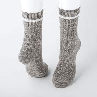 Uniqlo WOMEN HEATTECH Socks 2 Pairs (Cable)