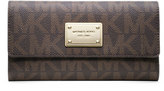 Thumbnail for your product : MICHAEL Michael Kors Jet Set Logo Checkbook Wallet, Brown
