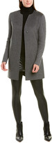 Thumbnail for your product : Forte Cashmere Cable-Sleeve Wool & Cashmere-Blend Coat