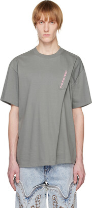 Y/Project Gray Embroidered T-Shirt