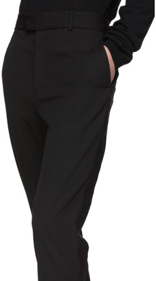 Isabel Benenato Black Satin Stripe Trousers