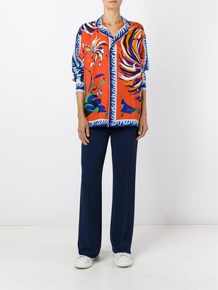 Emilio Pucci floral print longsleeved shirt - women - Silk - 42