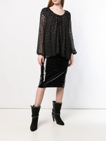 Thumbnail for your product : MICHAEL Michael Kors Embroidered Flared Blouse