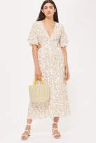 Thumbnail for your product : Topshop Ditsy Cut Out Midi Dress
