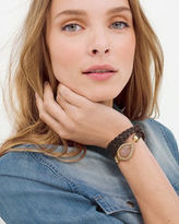 Thumbnail for your product : White House Black Market Rose Quartz Teardrop Leather Wrap Bracelet