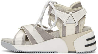 Marc Jacobs Off-White and Grey Somewhere Sport Sandals
