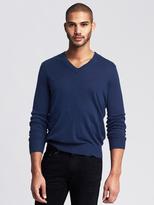 Thumbnail for your product : Banana Republic Silk/Linen Vee Pullover