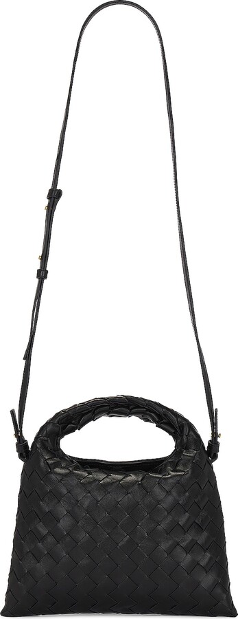 Bottega Veneta Mini Hop Hobo Bag in Black