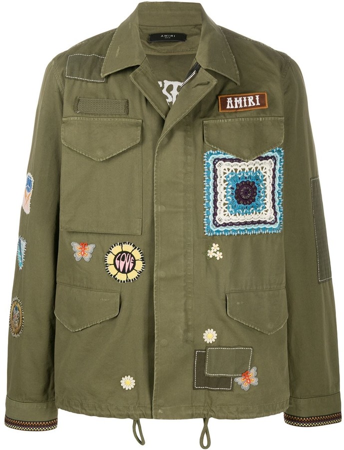 Amiri Long Sleeve Military Jacket - ShopStyle Outerwear