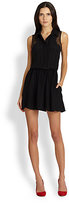 Thumbnail for your product : Parker Hattie Silk Sheer-Paneled Dress
