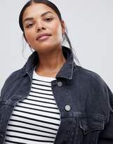 Thumbnail for your product : ASOS Curve Design Curve Denim Girlfriend Jacket In Washed Black