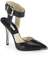 Thumbnail for your product : Michael Kors Alanna Leather Ankle-Strap Pumps