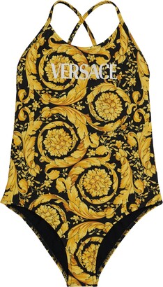 Versace Children Barocco printed swimsuit
