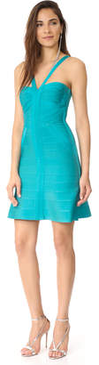 Herve Leger Fitted Sleeveless Dress
