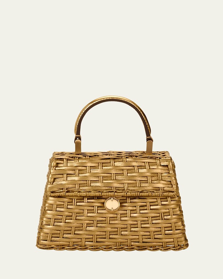 Cult Gaia Sybil Nano Metallic Woven Crossbody Bag