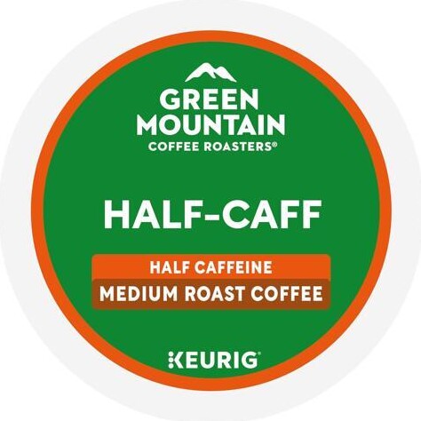 Green Mountain Coffee Roasters Half-Caff Blend Coffee, Keurig Single-Serve K-Cup Pods, Medium Roast Coffee, 24 Count/Box