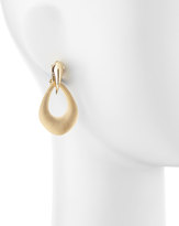 Thumbnail for your product : Alexis Bittar Kinshasa Claw-Capped Lucite Hoop Clip-On Earrings, Golden