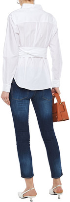 BA&SH Belted Cotton-poplin Shirt