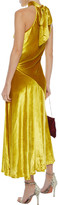 Thumbnail for your product : De La Vali Vivienne Asymmetric Silk-satin Midi Dress