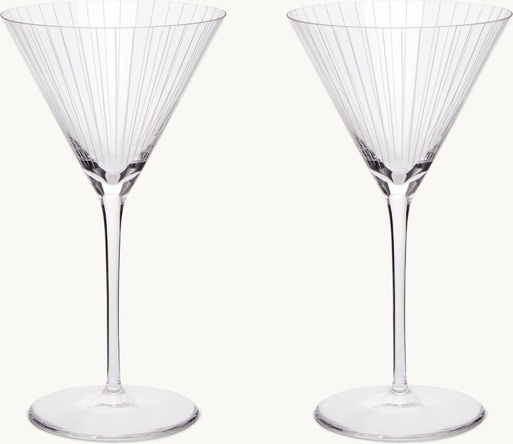 Richard Brendon Goop-exclusive Pinstripe Martini Glasses