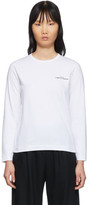 Thumbnail for your product : Comme des Garcons White Logo Long Sleeve T-Shirt