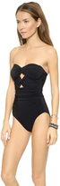 Thumbnail for your product : Karla Colletto Twist High Back Bandeau One Piece Swimsuit