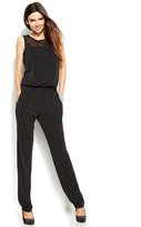 Thumbnail for your product : INC International Concepts Petite Tapered-Leg Sleeveless Illusion Jumpsuit