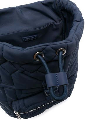 Kenzo Quilted Buckled Backpack