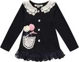 Thumbnail for your product : Richie House Girls' Knit Cardigan with Flower Details RH1431-C-02-3/4