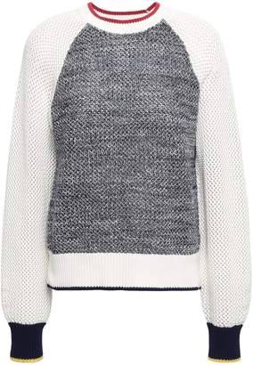 Joie Marled Color-block Cotton Sweater