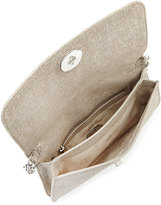 Thumbnail for your product : Tory Burch Adalyn Brushed Metallic Clutch Bag, Silver