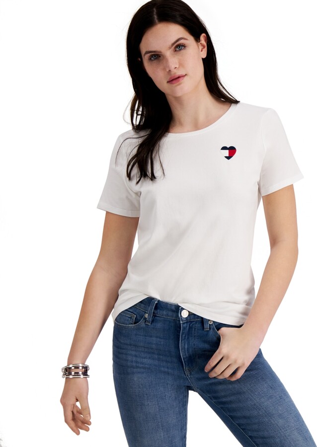 Hilfiger Women\'s | ShopStyle T-shirts Tommy White
