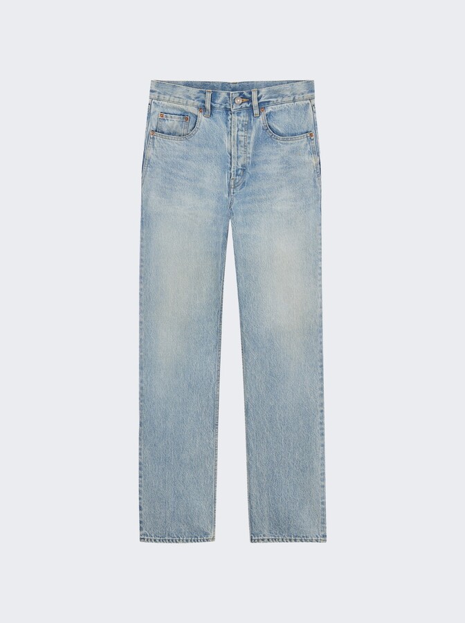 Saint Laurent Loose Straight Jeans South Blue